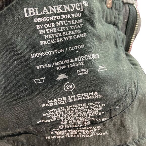 Blank‎ NYC Shorts Women’s 28 Black Cutoff Distressed Denim Dark Wash - Picture 5 of 7